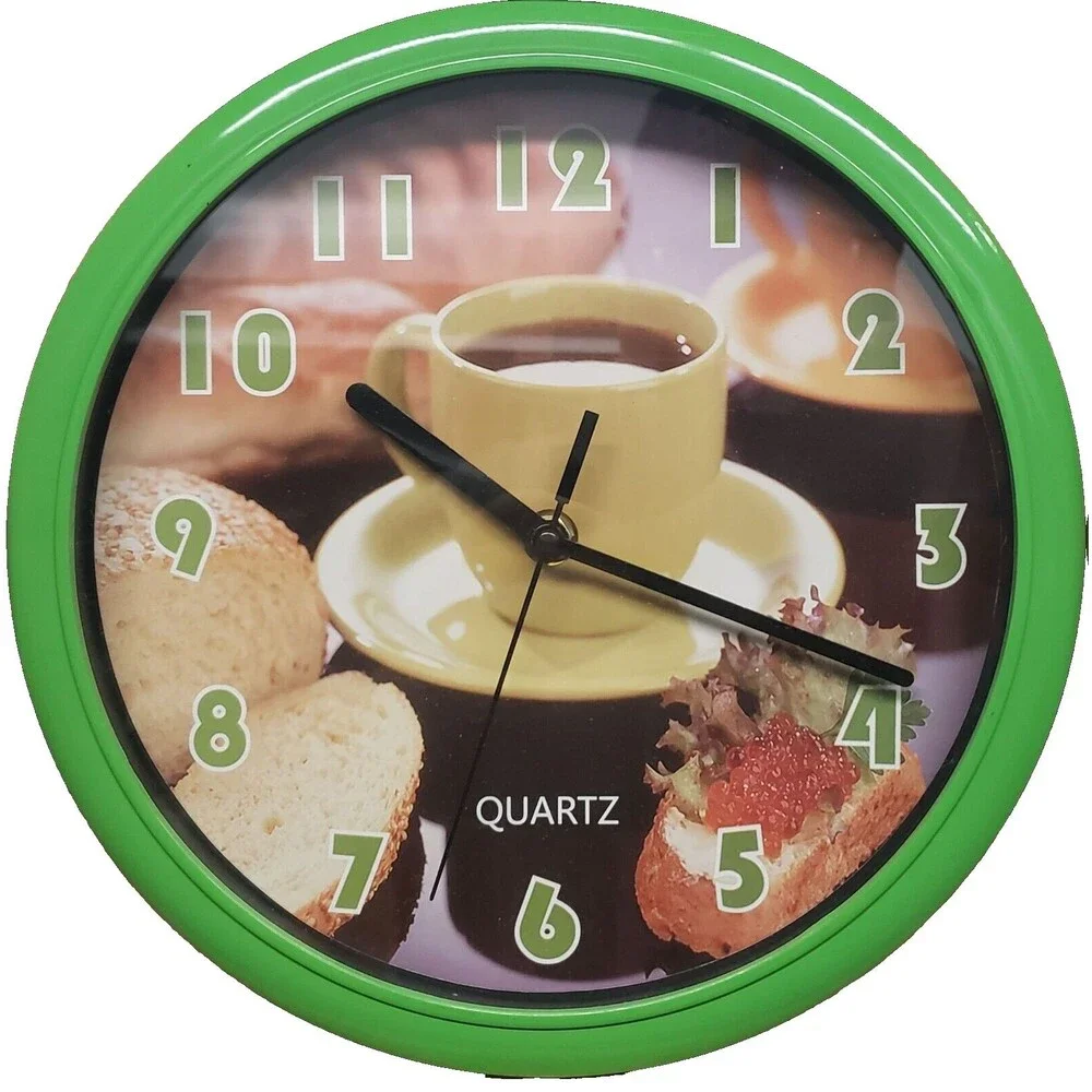 Round Plastic Decorative Wall Clock (10